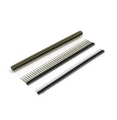 Шаг 2,54 мм, гнездо для пайки типа SIP, Однорядный/двухрядный штыревой разъем с механической обработкой, штыревой разъем IC, индивидуальная длина штырька машины