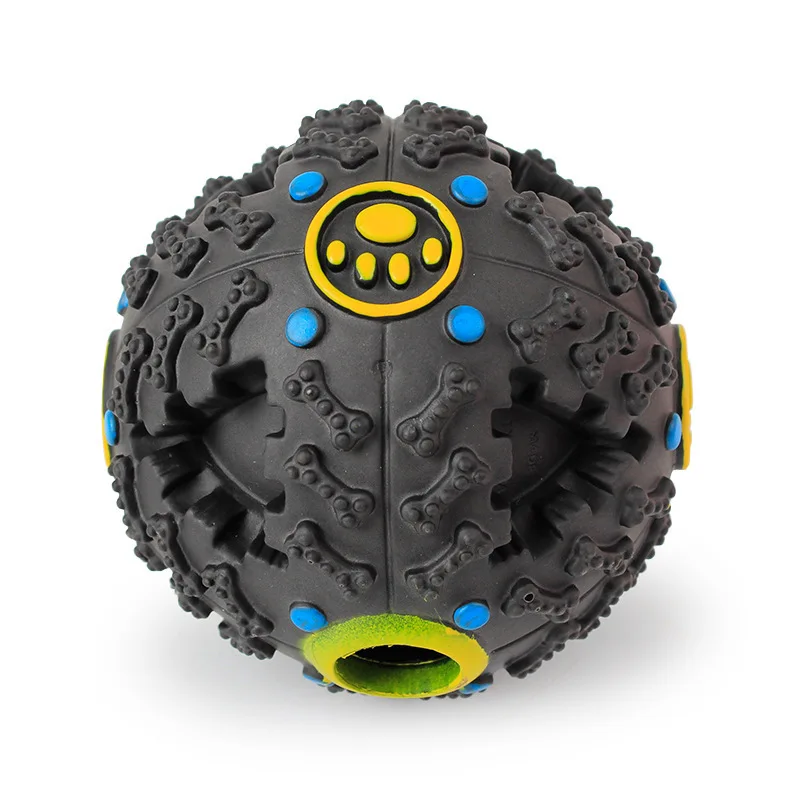 Wholesale Hot Selling Pet Dog Vinyl Durable Chew Toy Squeaker Interactive Ball Food Leaking Training Ball For Dogs
