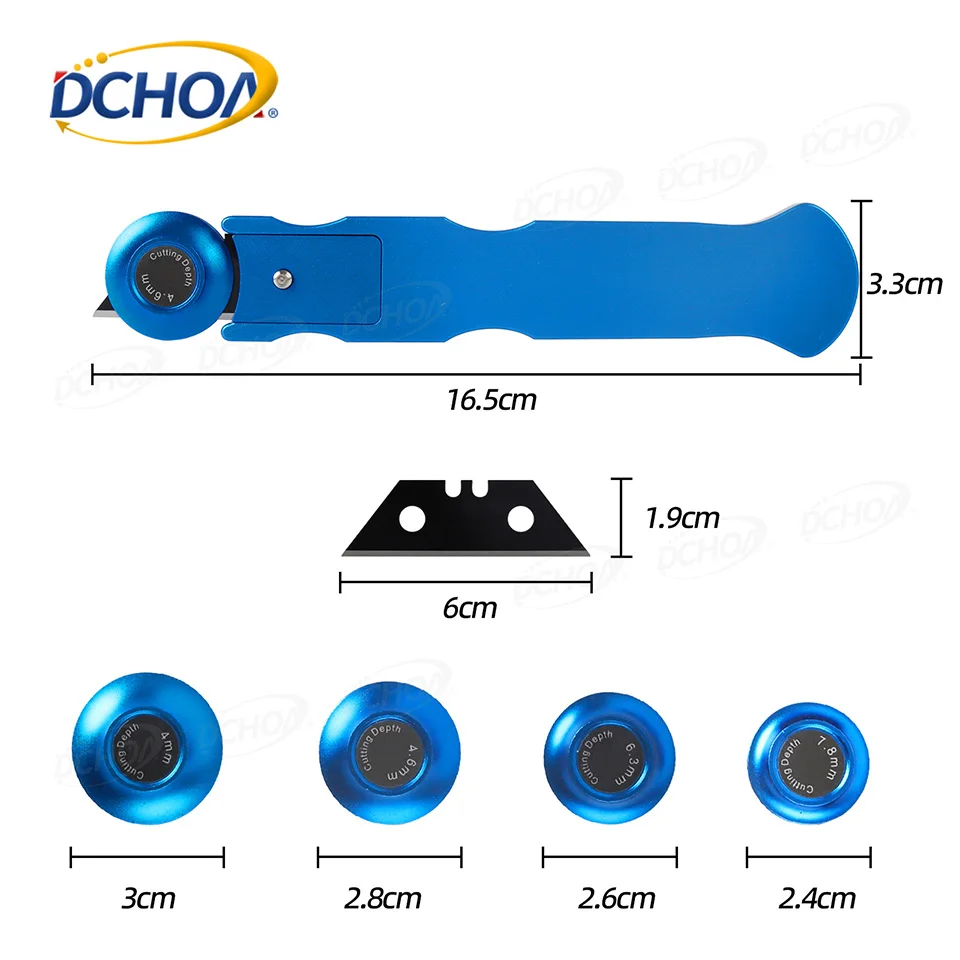 DCHOA Aluminum Rotary Gap Cutter Vinyl Wrap Knife for Vinyl Window Tint Trimming Tool