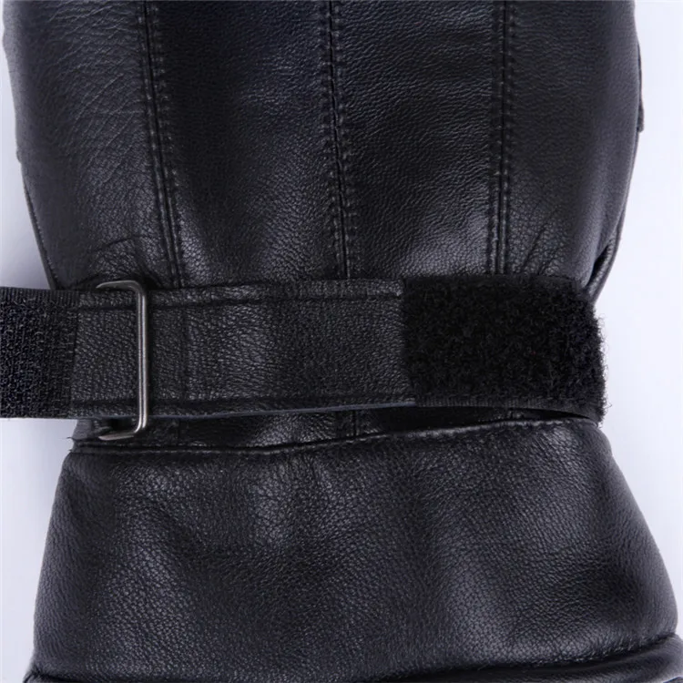 Sheepskin snow gloves cold weather winter gloves
