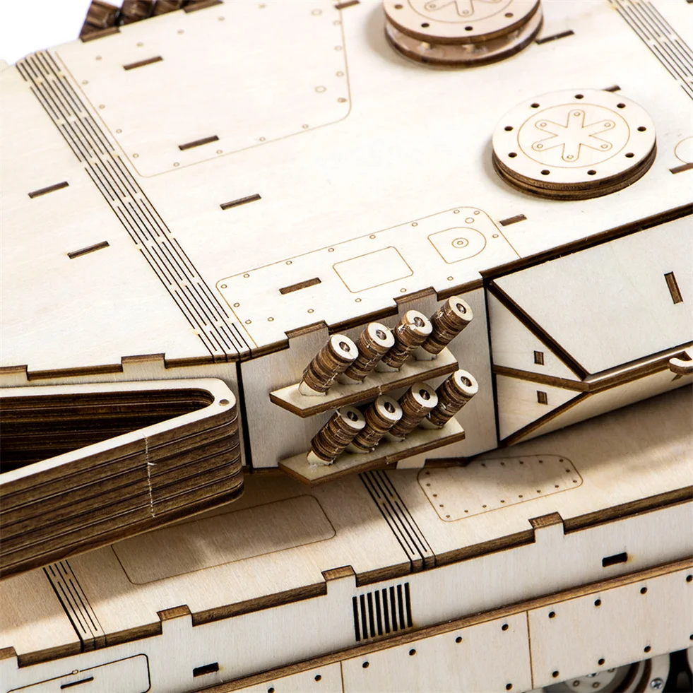 2024 New design laser-cut woodworking puzzle gift toy 3d puzzle Tank puzzle toy