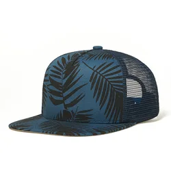flat brim 5 panels sublimation high crown quality mens trucker hats