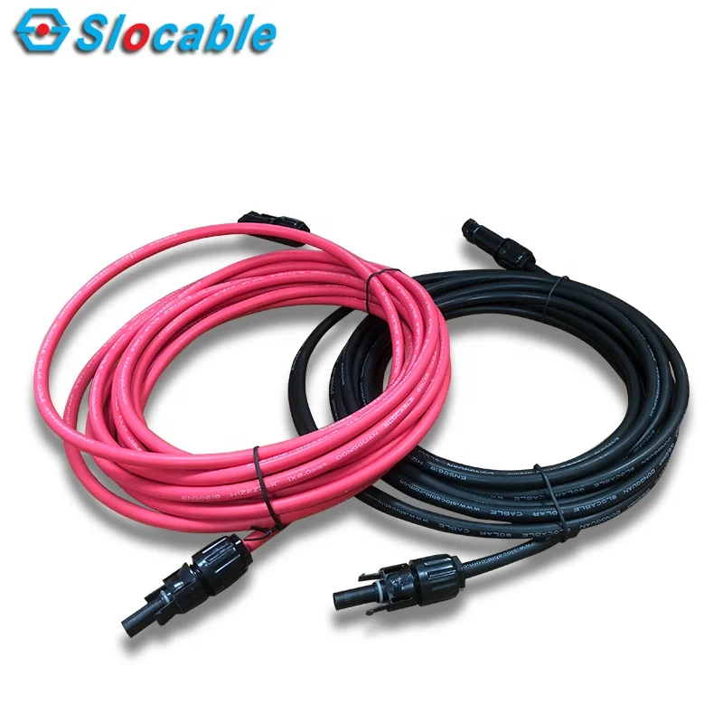 Slocable высокое качество 1500V DC 2 м 4 мм Солнечный Удлинительный кабель с