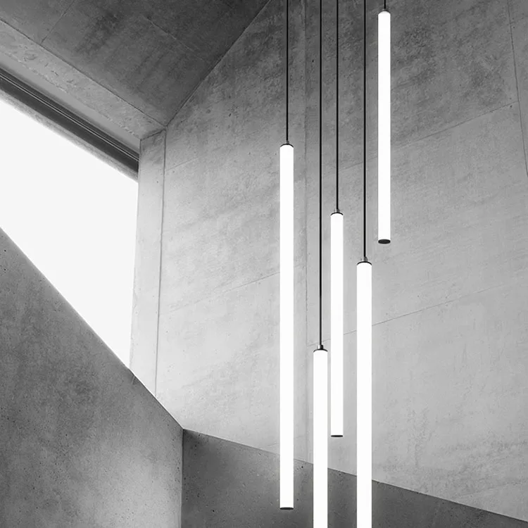 
Modern simple LED chandelier single headlamp staircase chandelier lobby chandelier 
