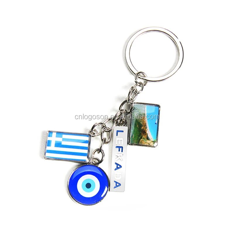 Good Luck Turkish Evil Eye Keyring Amulet Bag Charms Pendant Custom Evil Eye Keychain Gift