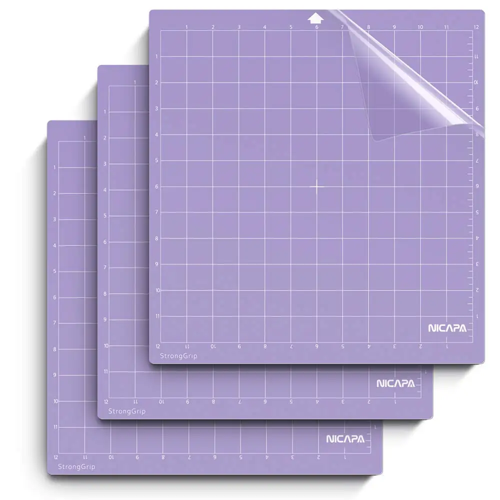 
Nicapa 12x12 inch 3 Mats StrongGrip Cutting Mat for Silhouette Cameo 4/3/2/1Strong Adhesive Sticky Quilting Cut Mats 