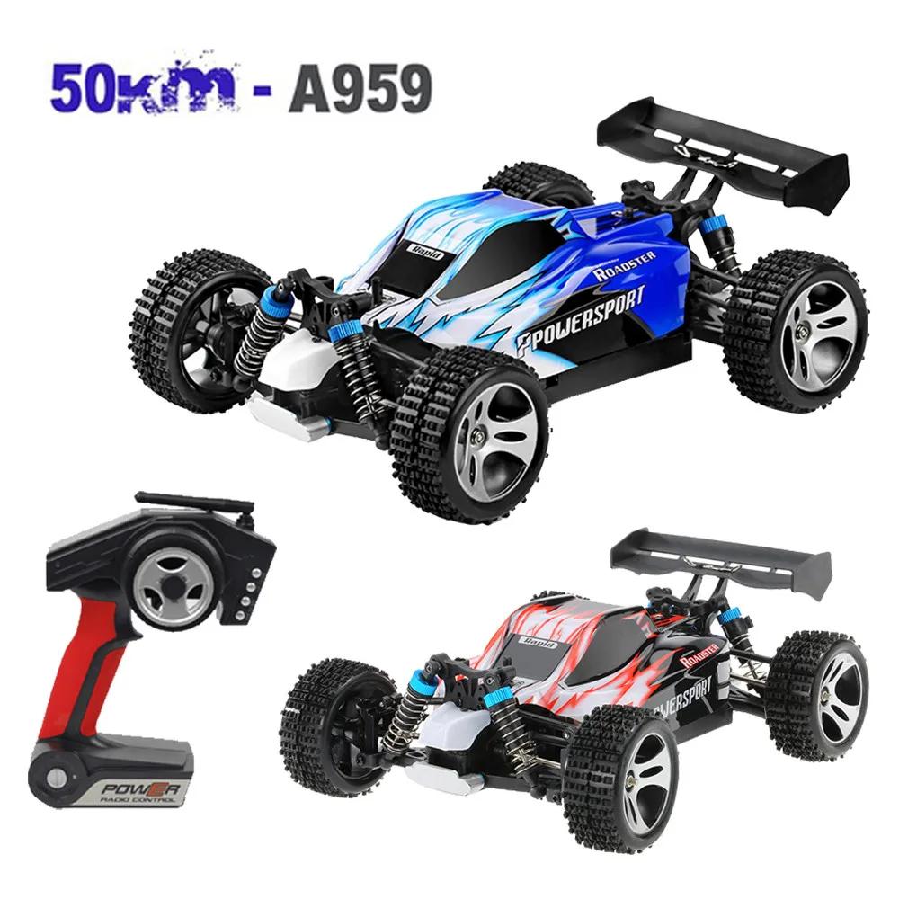 Wltoys A959 1:18 4WD Upgraded Radio Control Toys 50km/h High Speed 2.4G RC Car 540 Brush Motor Off-Road Racing Car