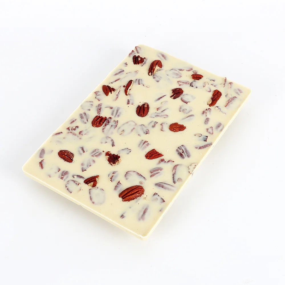 Ready-to-eat nut white chocolate made from cocoa butter as raw material