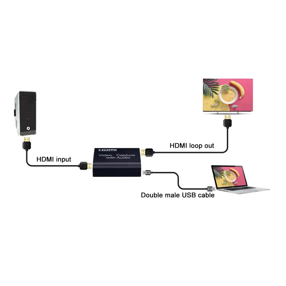  HDVC4 компьютерная игра живая запись коробка металлический корпус с аудио HD 4K Карта