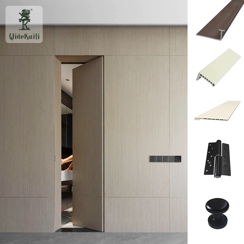 2024 Most Popular Waterproof Modern Interior Frameless Invisible Slab Doors