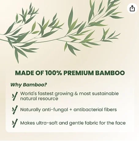 Clean Skin Club Bamboo Clean Towels XL Face Towel Dry Makeup Removing Wipes 100% Bamboo Fibers