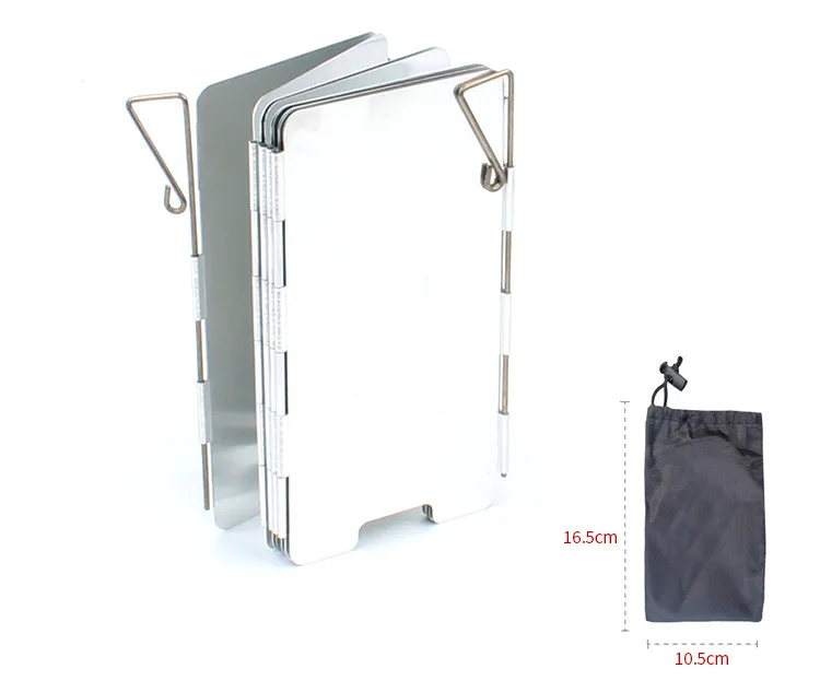 Foldable Aluminium mini 9 step Wind Stopper Camping Stove Windshield Outdoor Picnic Wind Screen
