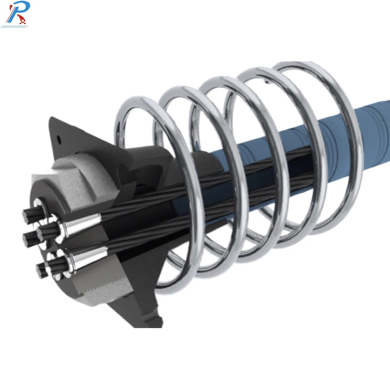 Prestressed Concrete Post Tension 2 or 3 Parts Wedges And Anchor for Cable