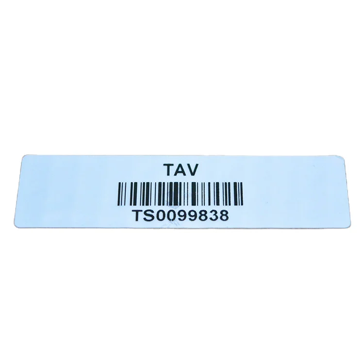 Customer QR code sticker, Glossy White  tamper proof Void Labels with clear backing paper