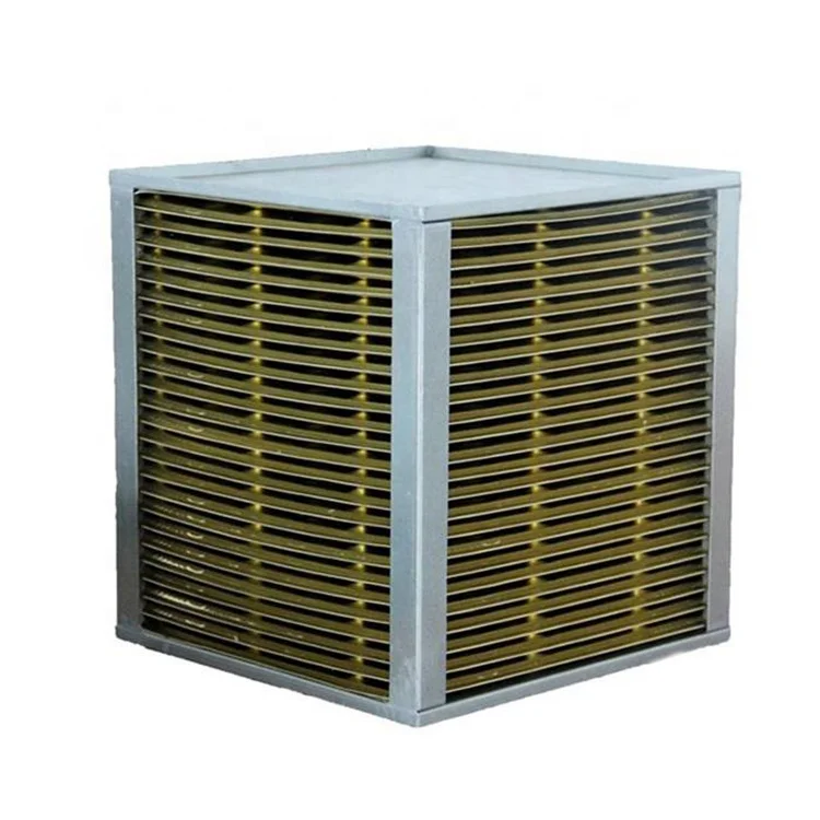 Customization Aluminium Temperature Recovery Plate Air Heat Exchanger For Heat Recovery Unit Fresh Air Handling Unit Recuperator