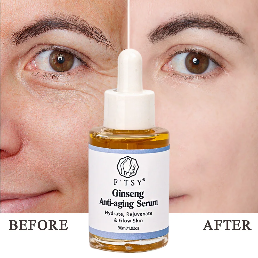 Best Seller Custom LOGO Chinese Ginseng Collagen Whitening Brightening Serum For Face