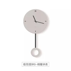 Nordic Creative Wall Clock Modern Minimalist Wall Art Solid Color Home Decoration Living Room Bedroom Studio Dinning Hall Aisle