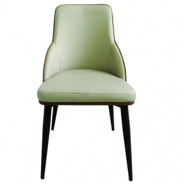 Fil Noir Modern Home Restaurant Furniture Pu Fabric Iron Italian Dining Chair