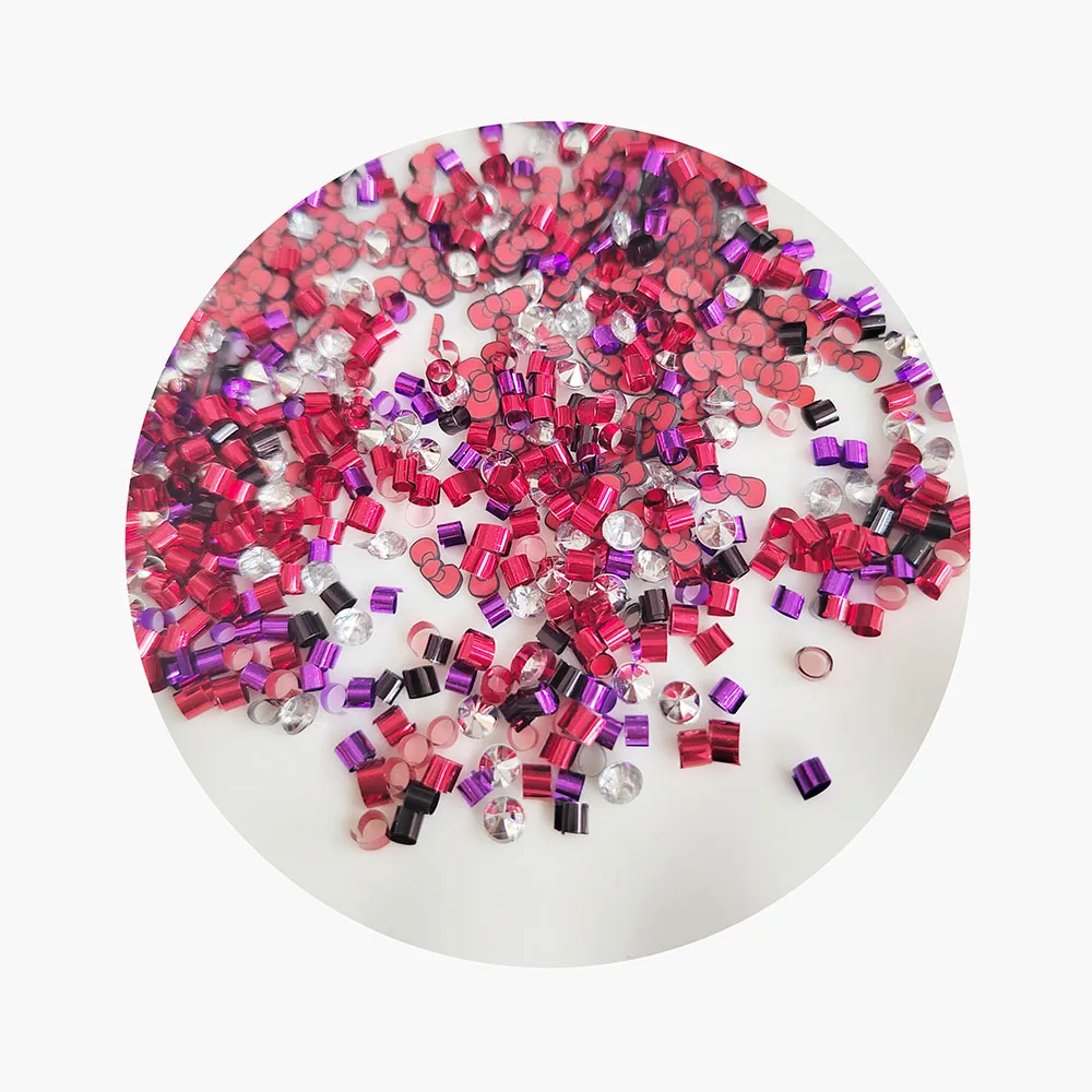 500g/Lot Mixed Bingsu Beads Polymer Hot Soft Clay Bowknot Slices Sprinkles for DIY Slime Crafts Making Toys Accessories