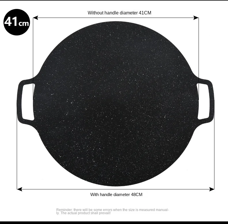 Korean Barbecue Plate Outdoor Barbecue Pot Non-stick Outdoor Grill Plate Teppanyaki Household Kitchen Tools