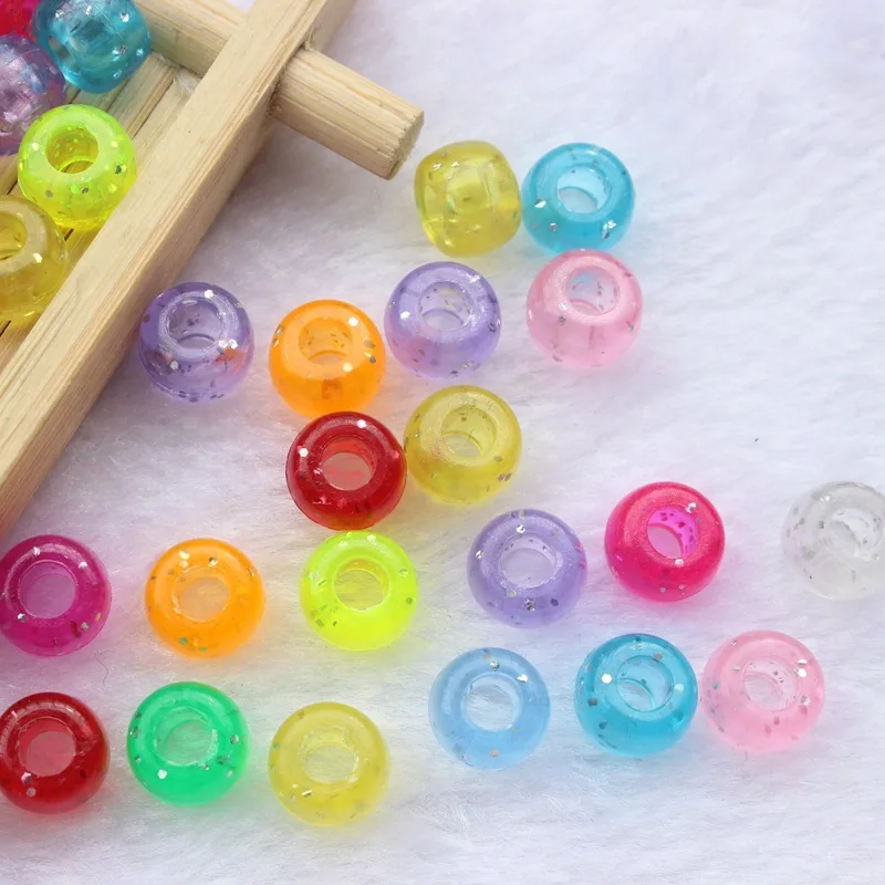 Big Value Plastic 9mm 1000 Piece Opaque Color Pony Beads Seed beads Multi color