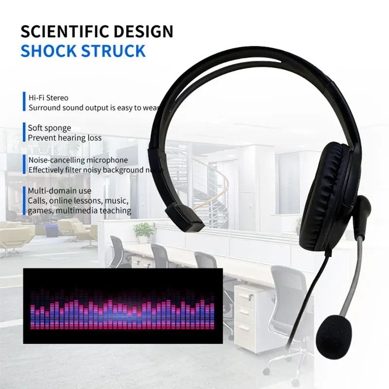 Лидер продаж на Amazon, шумоподавление, бесшумная функция, ПК наушники, телефонная гарнитура, шумоподавление, одиночная гарнитура