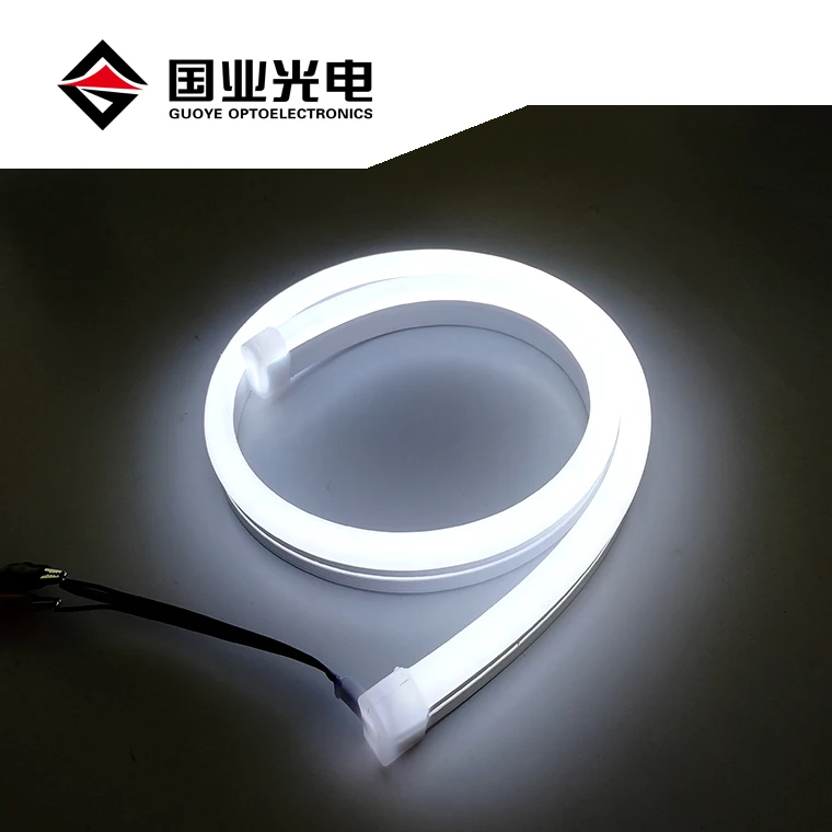 Guoye популярный RGB гибкий неоновый светодиод 10x23 мм силиконовый чехол IP67 водонепроницаемый 12 в 24 В неоновая полоса Светодиодная гибкая конструкция