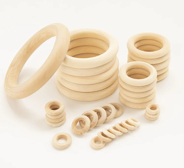 Eco-friendly Circle Round Wooden Ring For Decorative Dream Catcher