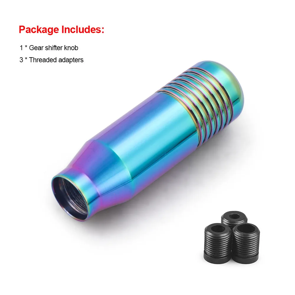 85MM Stylish Gear Shift Knob Stick Manual Transmission Universal Car Aluminum Extended JDM Gear Shifter Gear Head Knob NO LOGO