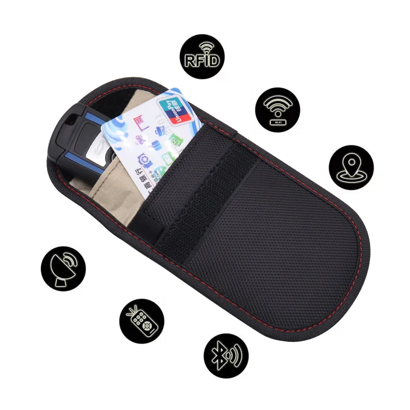 Car Key Signal Blocking Car RFID Anti-Theft Pouch Faraday Key Fob Protector Box premium Sublimation Shielding Bag