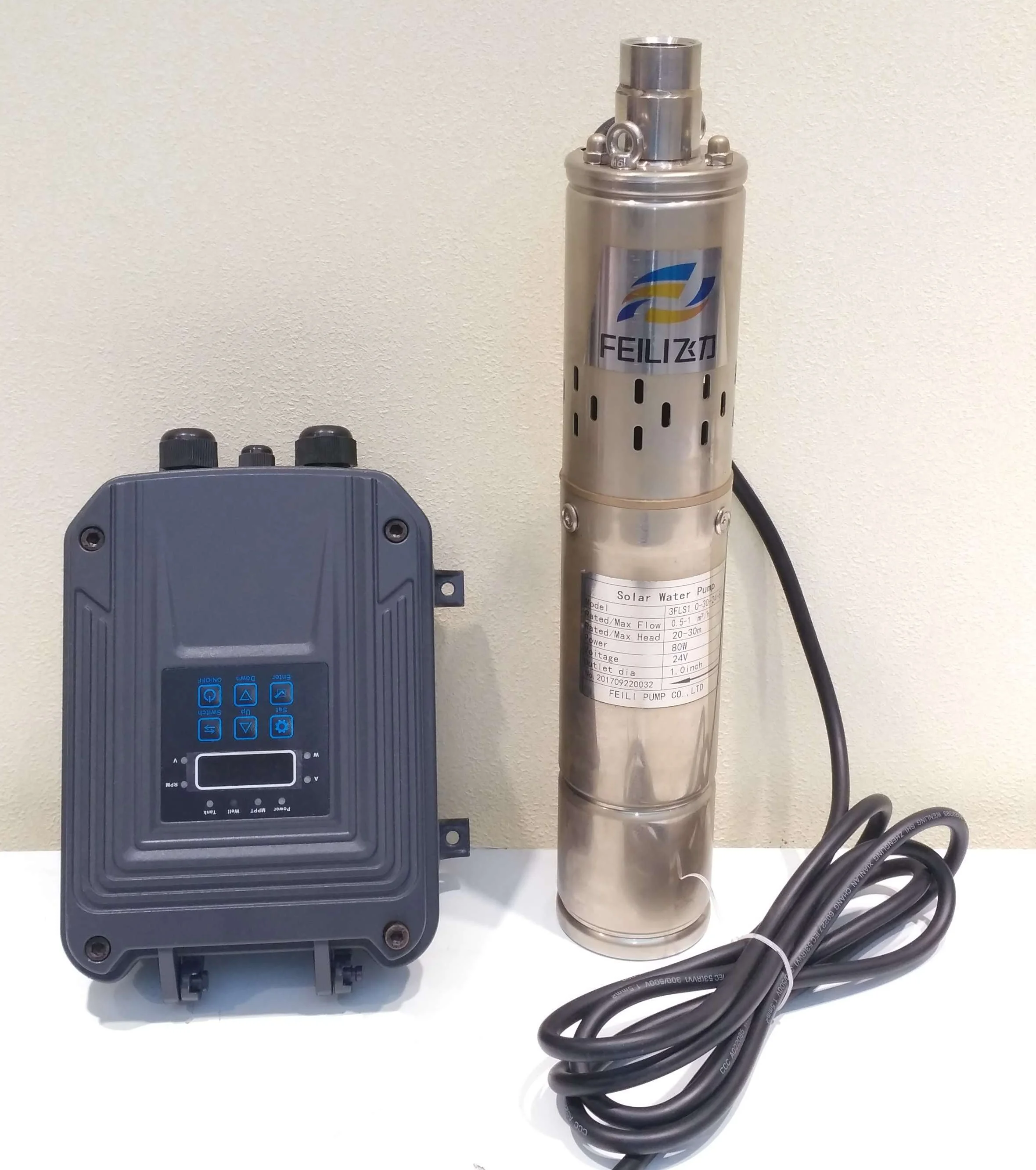 96V 2hp 1500W solar water pumping machine dc submersible solar pump station 40m head 4inch solar water pump with solar panel