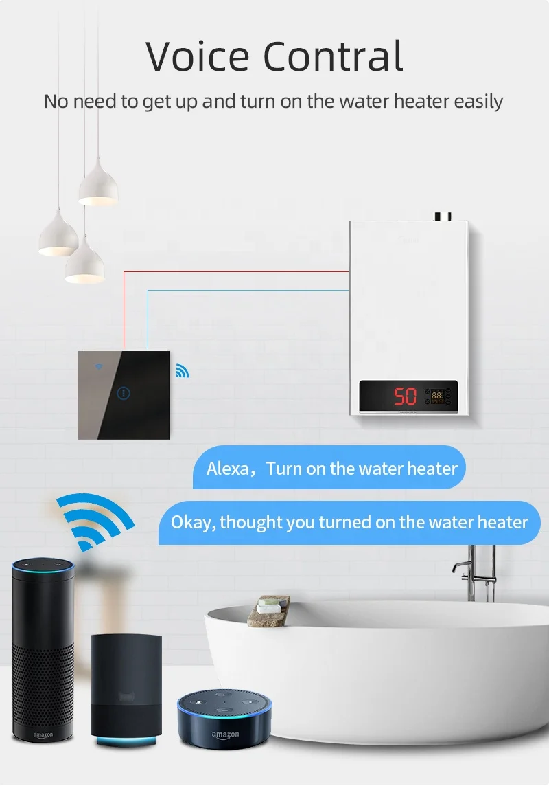 40A Smart Home Remote Control Air Conditioner Water Heater Switch Tuya eWelink App Wireless Timer WiFi Smart Boiler Switch