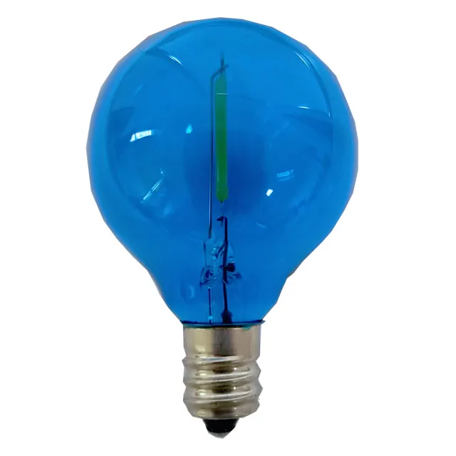 E12 Base G40 Colorful  Glass Led Filament Globe Bulb
