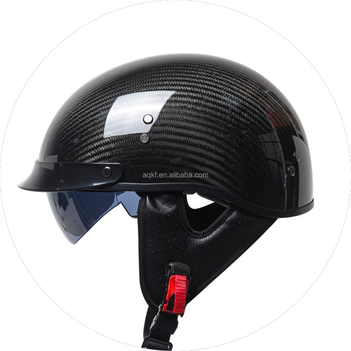 Carbon fiber retro motorcycle helmet, 1/2 helmet. Motorcycle, bicycle riding helmet.