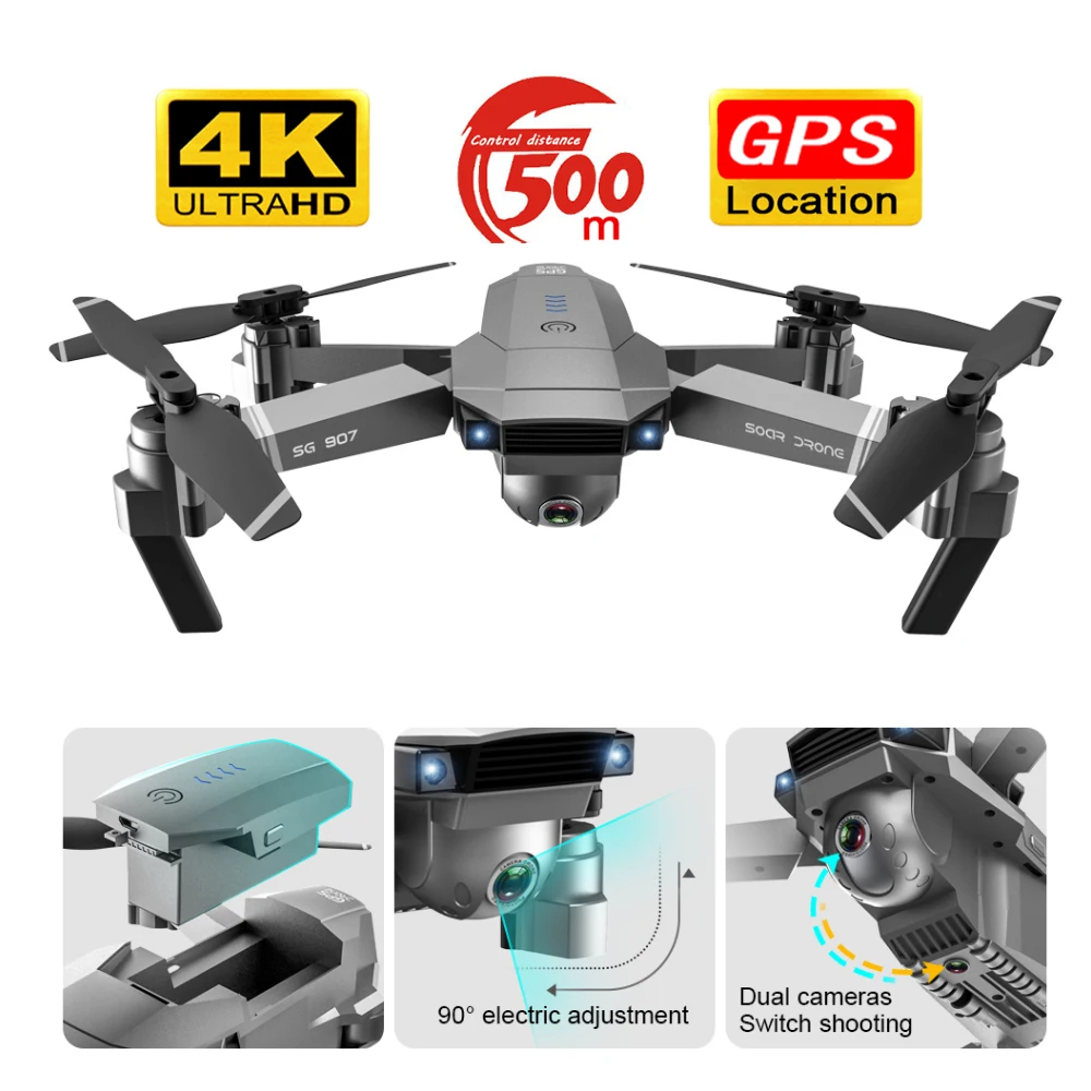 
High quality SG907 rc drones professional radio control gps drone with camera 4K 