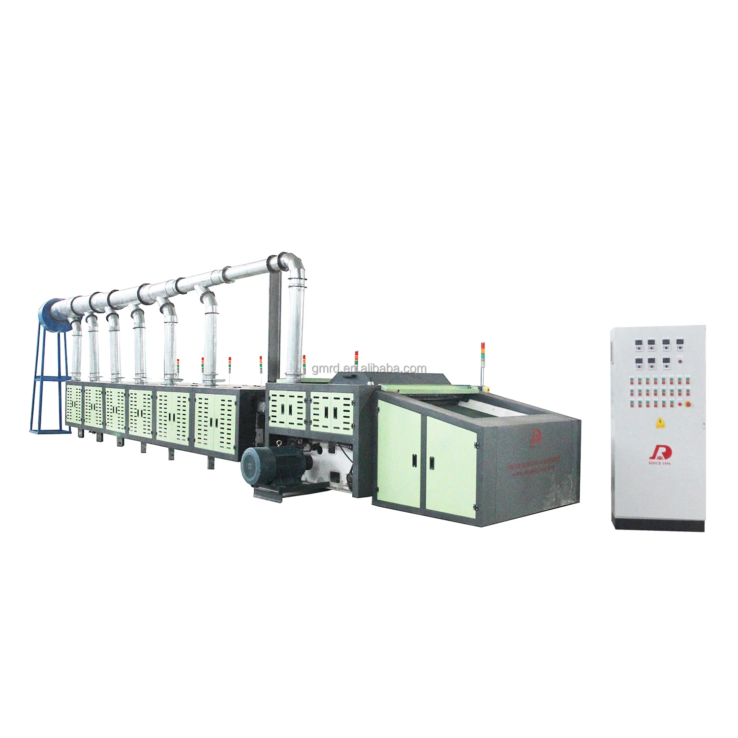 Cotton yarn waste recycling machine line for jeans fabric garment opening and cleaning machine line