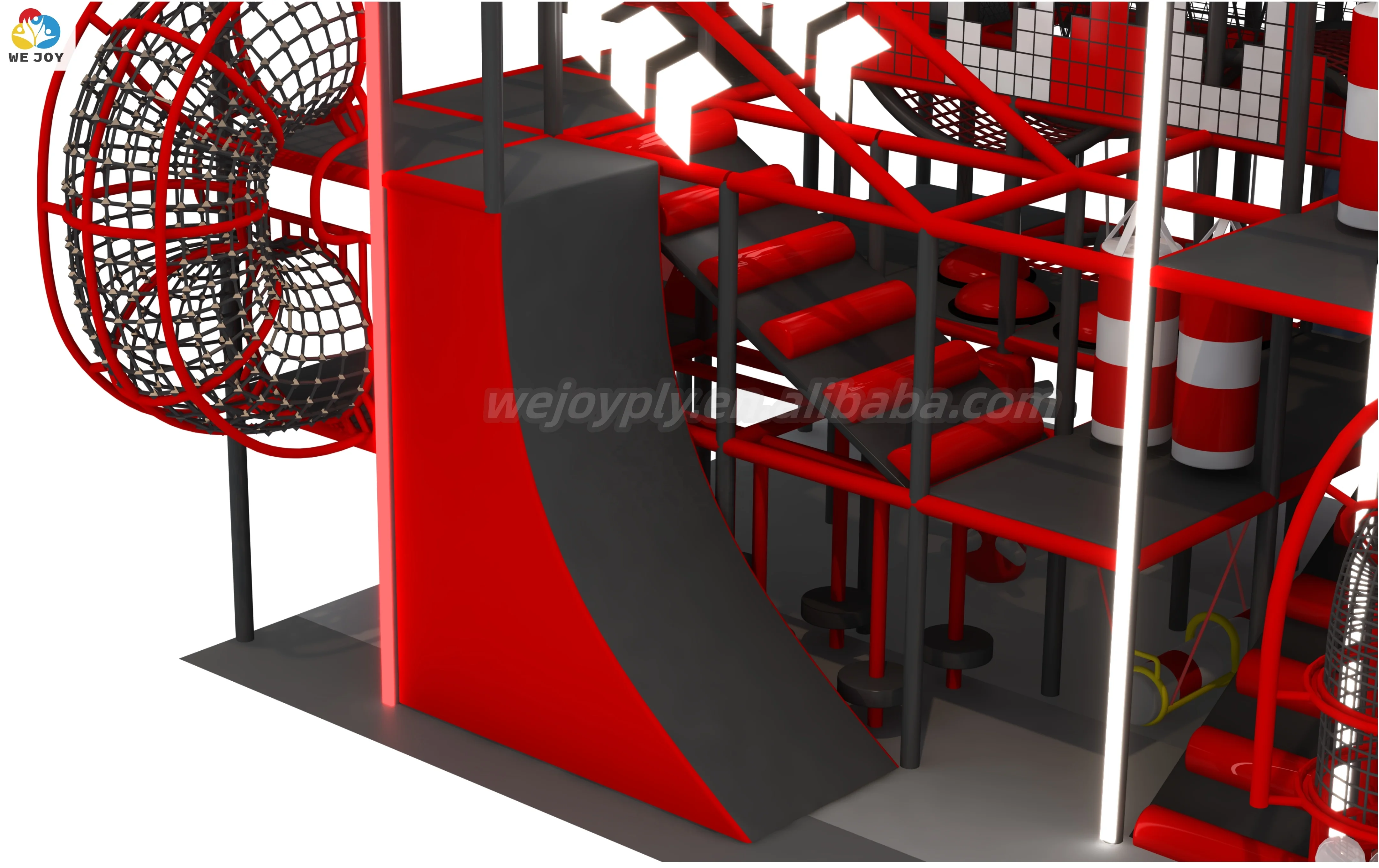 Wejoy Customized Ninja Warrior Course indoor ninja course obstacles Truss Structure with ninja playground for adults and kids