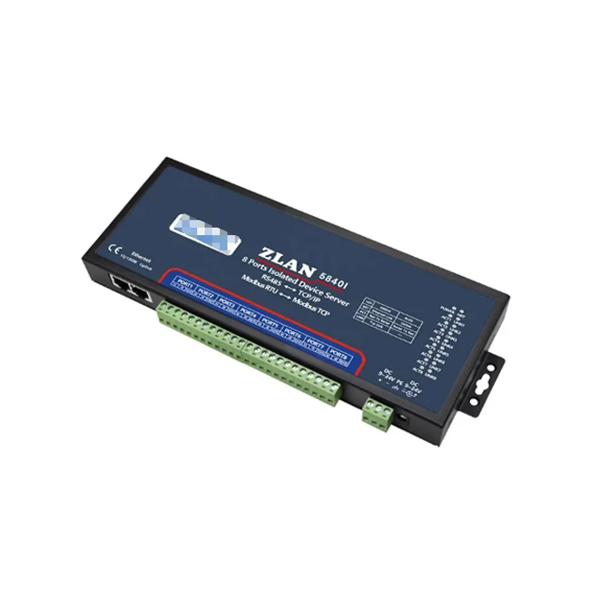Изолированный 8 последовательных портов RS485 в Ethernet преобразователь ZLAN5840I IOT сервер поддержки последовательного устройства Modbus