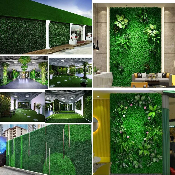 Wholesale Plastic Topiary Plant Vertical Garden Artificial Boxwood Hedge Green Grass Wall Panels For Outdoor Decoration