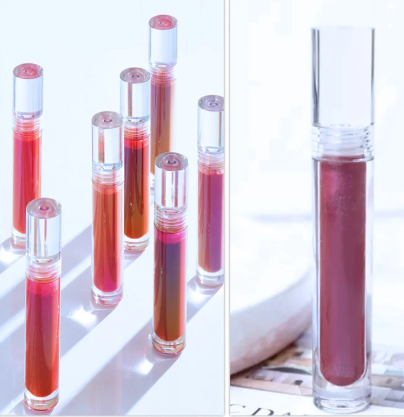 Wholesale Round Transparent Lipgloss Tube Packaging 7ml Empty Lipgloss Tube