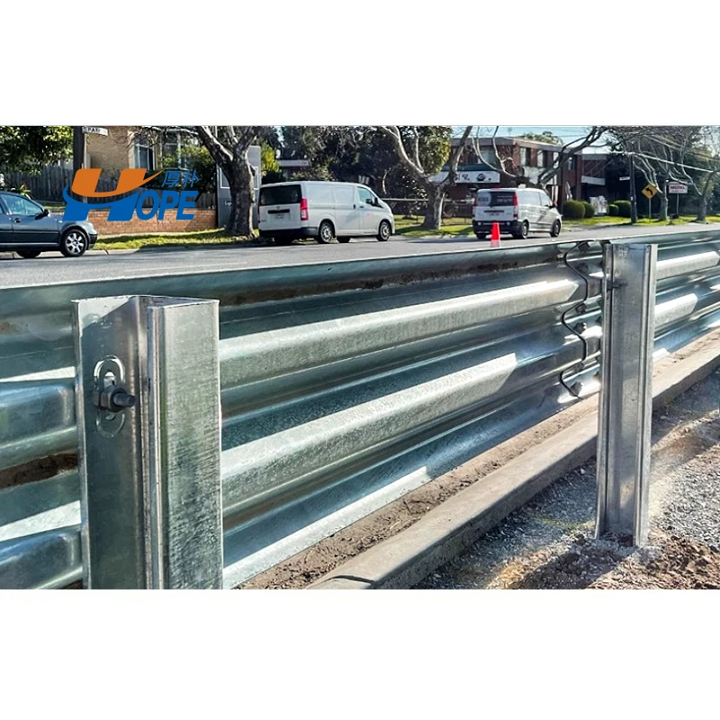 Highway Steel Guardrail Hot Dip Galvanized Surface Treatment