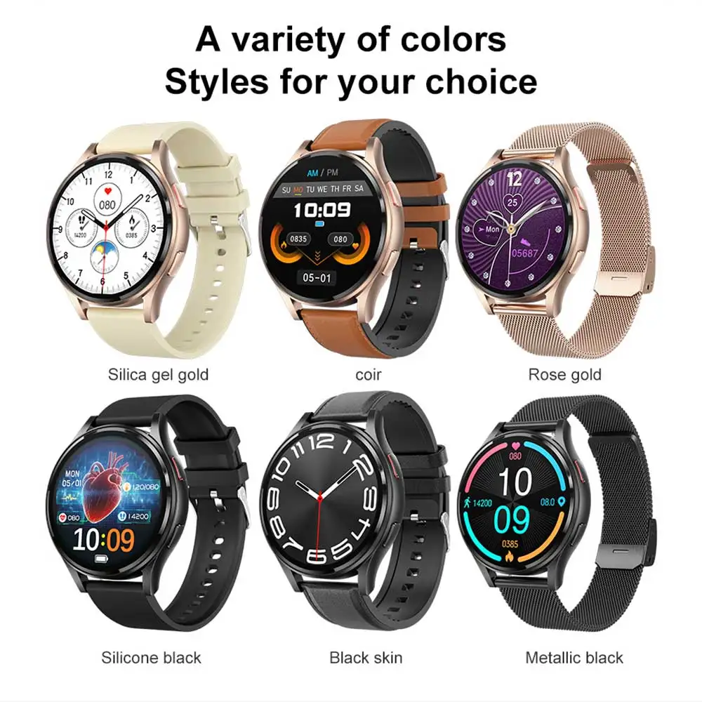 Wholesale New Arrival AMOLED Screen PPG ECG HRV Body Temperature Smart Watch With Uric Acid