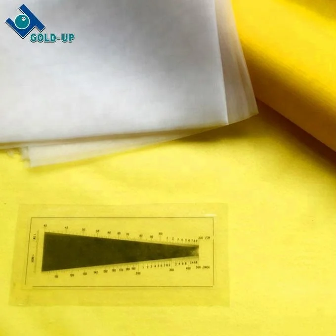 Gold-up 100% monofilament polyester silk screen printing mesh for porcelain /cloth/textile/ PCB printing