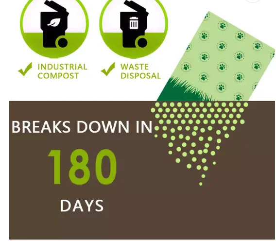 pet poop waste disposal bag biodegradable compostable degradable dog poop poo pop bag cornstarch poop bag for dog custom label