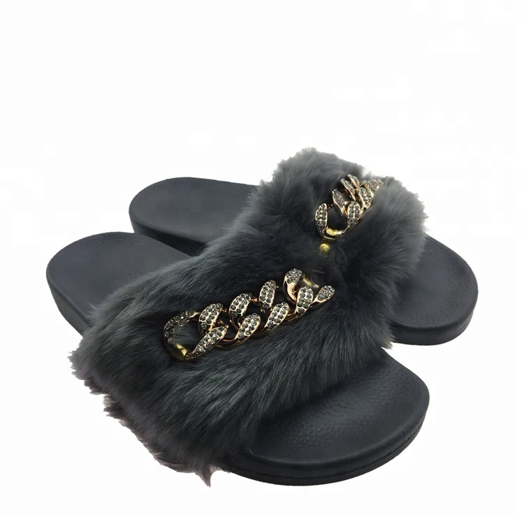 Slippers Women Wholesale Lady fashion shoes Mink Sandals Fur Slides
