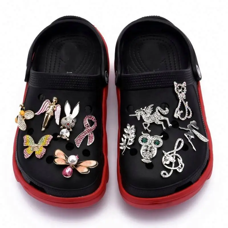 Christmas 2024 New Trend Women DIY Designer Crystal Metal Accessories Custom Luxury Decoration Clogs Shoes Charm