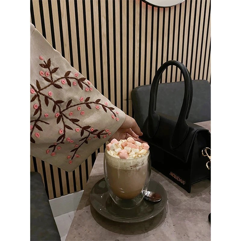 Habib embroidered European American style muslim polyester linen abaya dresses fashionable modest traditional Islamic clothes