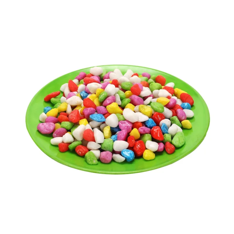 Garden paving stones, colored pebbles