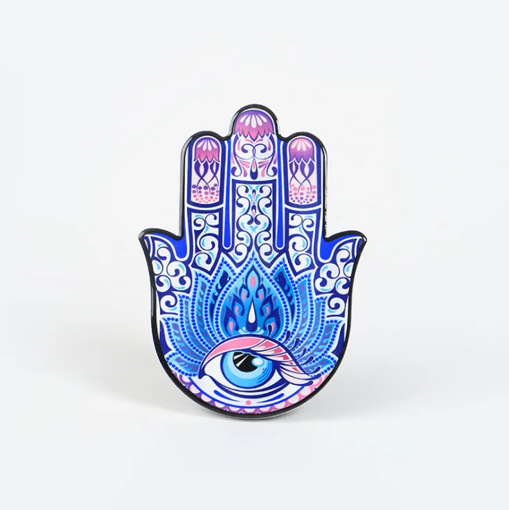 New Arrival Accept Customer Logo Safety Package Different Colors Hamsa Hand Home Decoration Wooden Craft