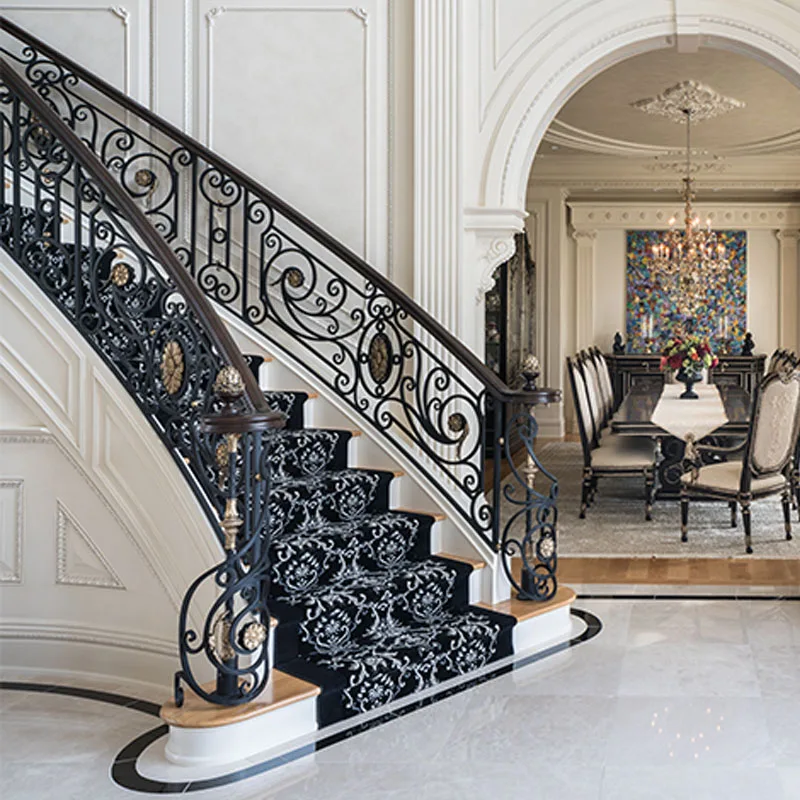Luxury Design Wrought Iron Stair Railings Grill Design For Home